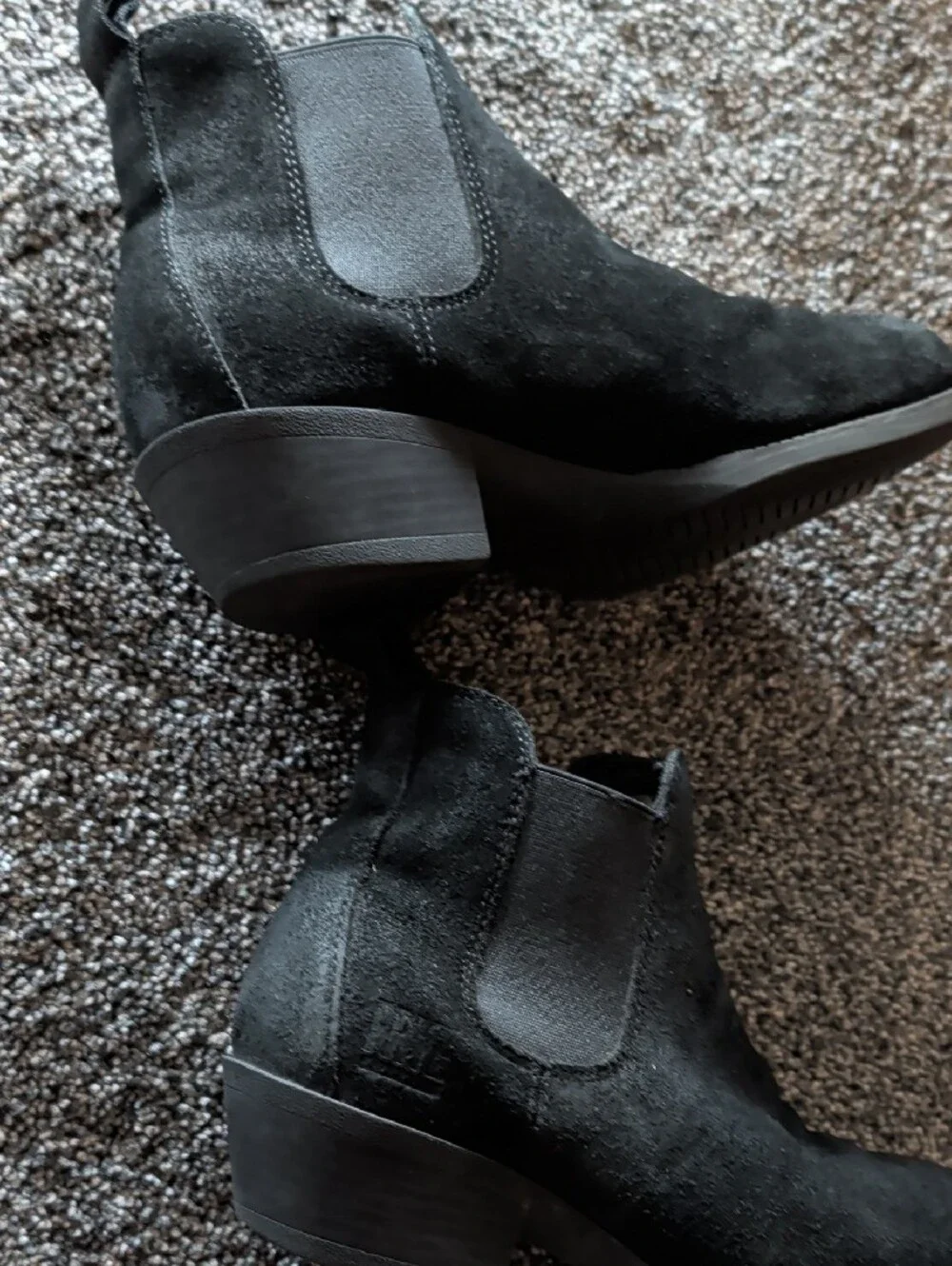 Frye Black Suede Chelsea Ankle Booties